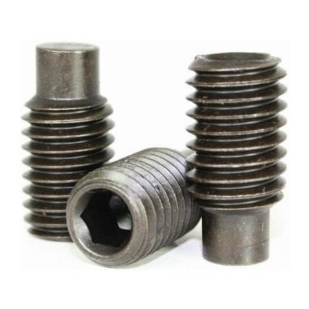 Newport Fasteners Socket Set Screws,  Full Dog Point,  6-32 x 1/2",  Alloy Steel,  Black Oxide,  Hex Socket ,  5000PK 153800-5000